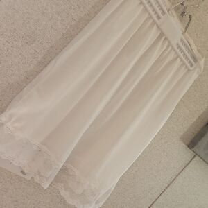 Lily of France Cream Lace-Trim Half Slip